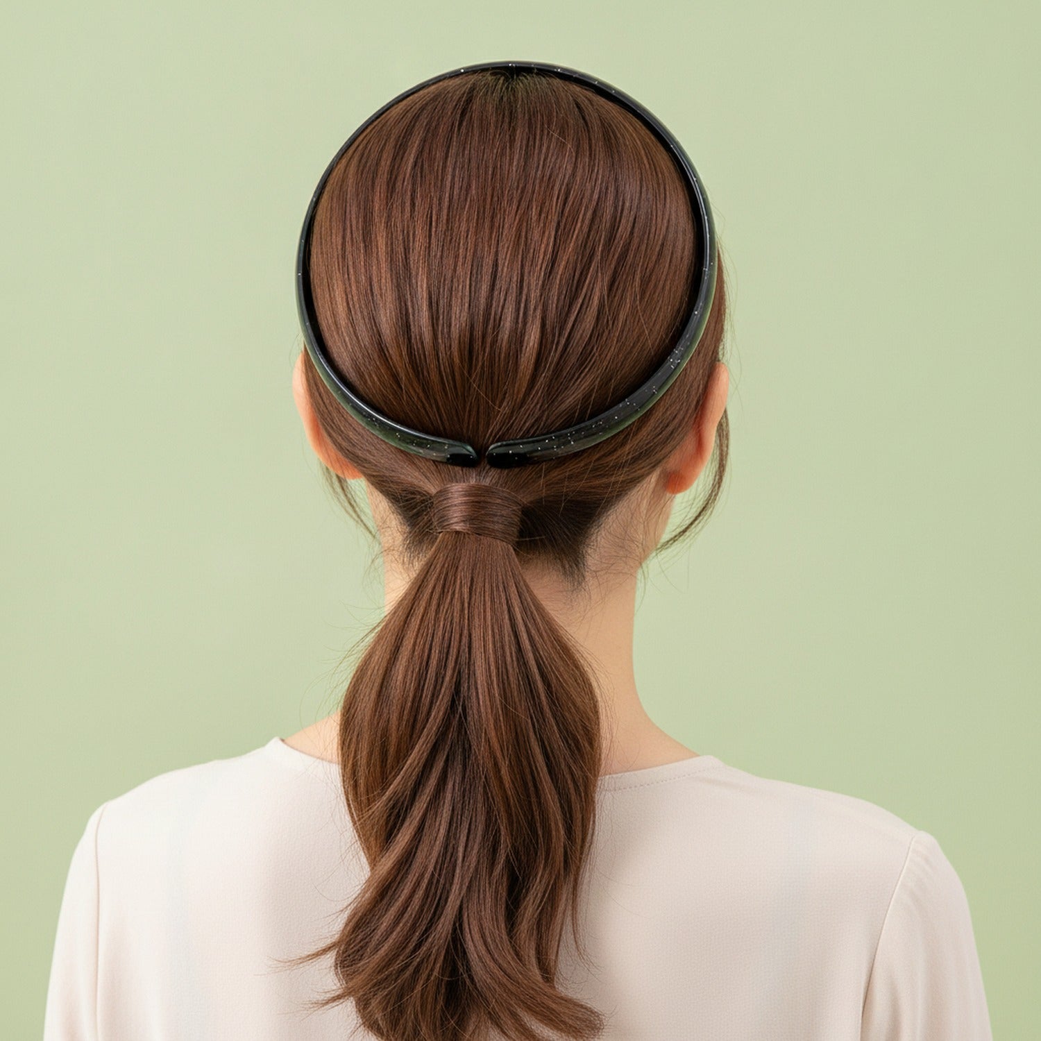 Glossy Padded Headband - Vitality Hair Band Black
