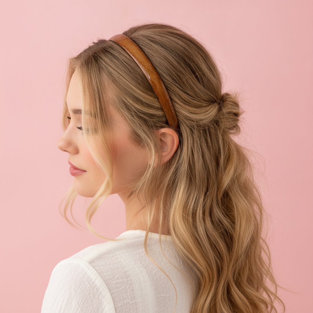 Glossy Padded Headband - Energetic Coffee Headband