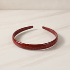 Glossy Padded Headband - Vitality Headband Wine Red
