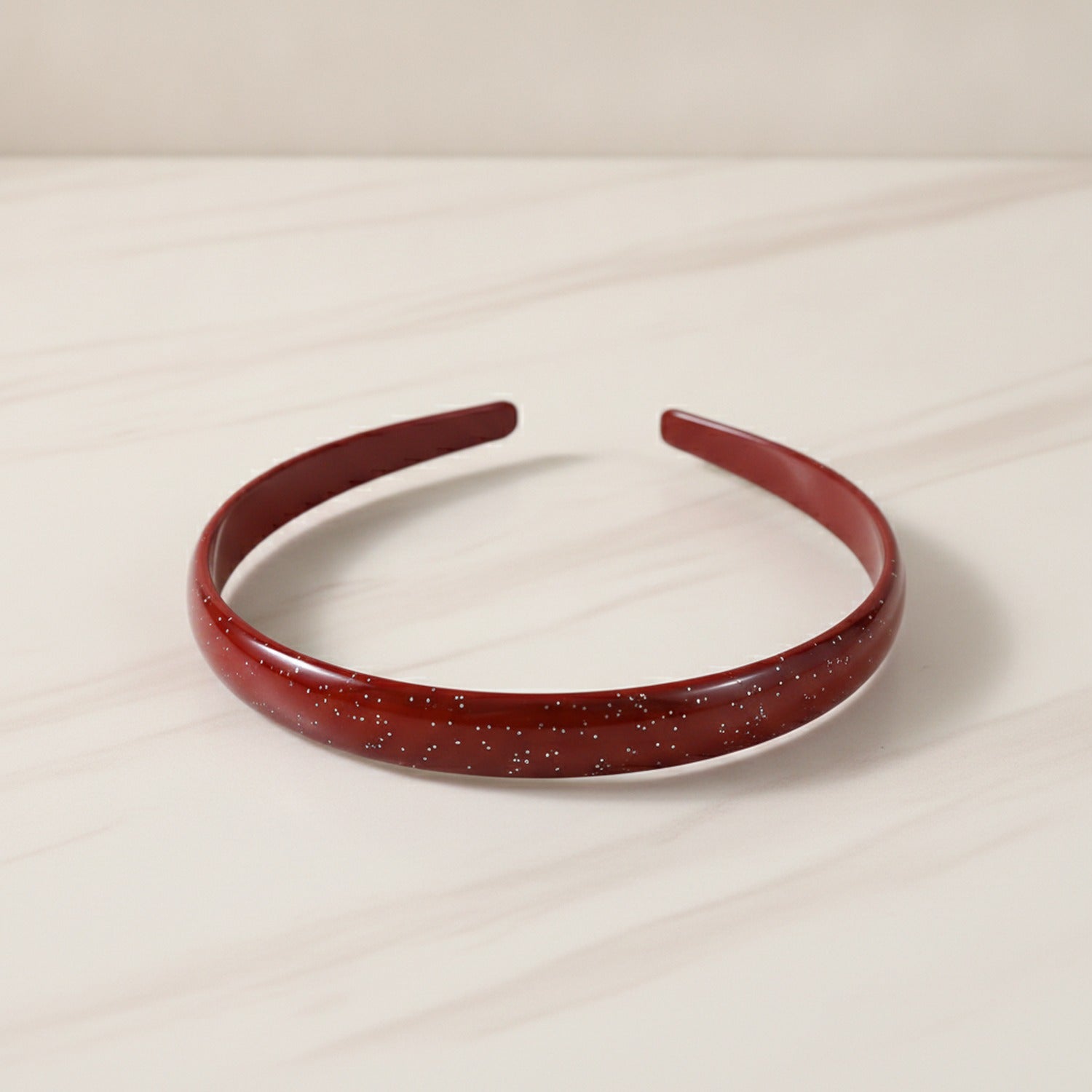 Glossy Padded Headband - Vitality Headband Wine Red