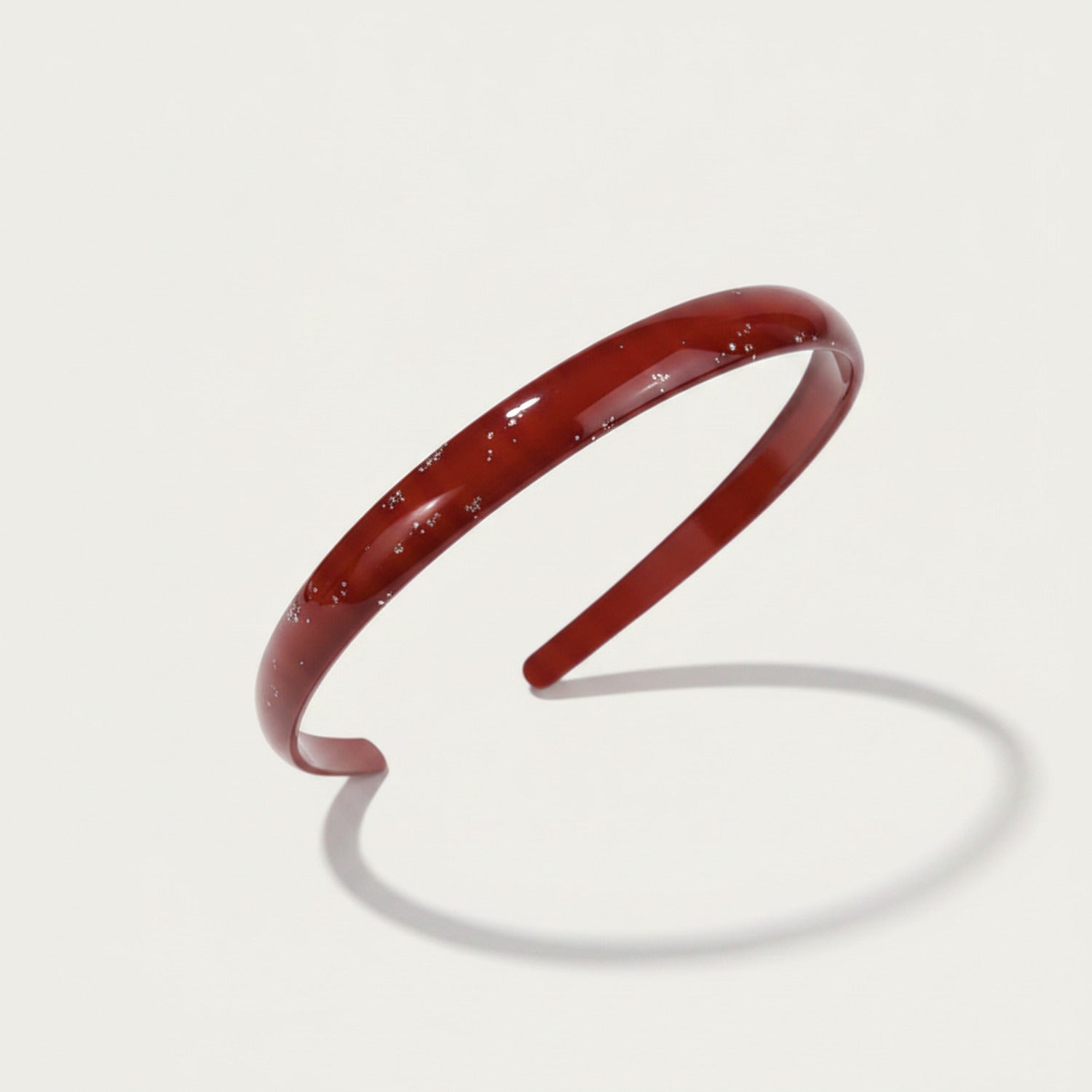 Glossy Padded Headband - Vitality Headband Wine Red