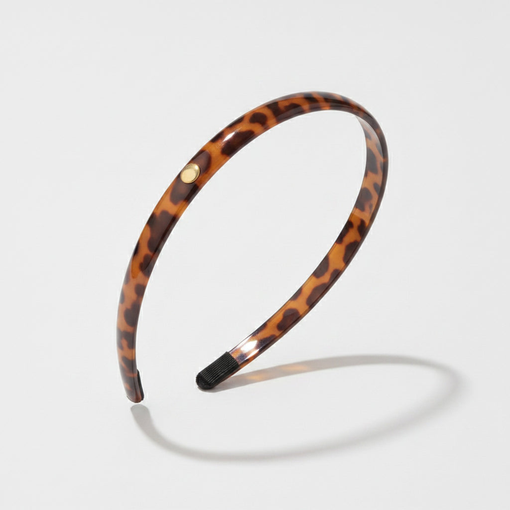 Tortoiseshell Brown Padded Headband – hair accessories (view 1)