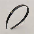 Black Padded Headband With Gold Heart Charm – hair accessories (view 1)