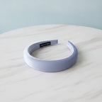 Padded Satin Wide Headband - Celebrity Style Headband - Blue