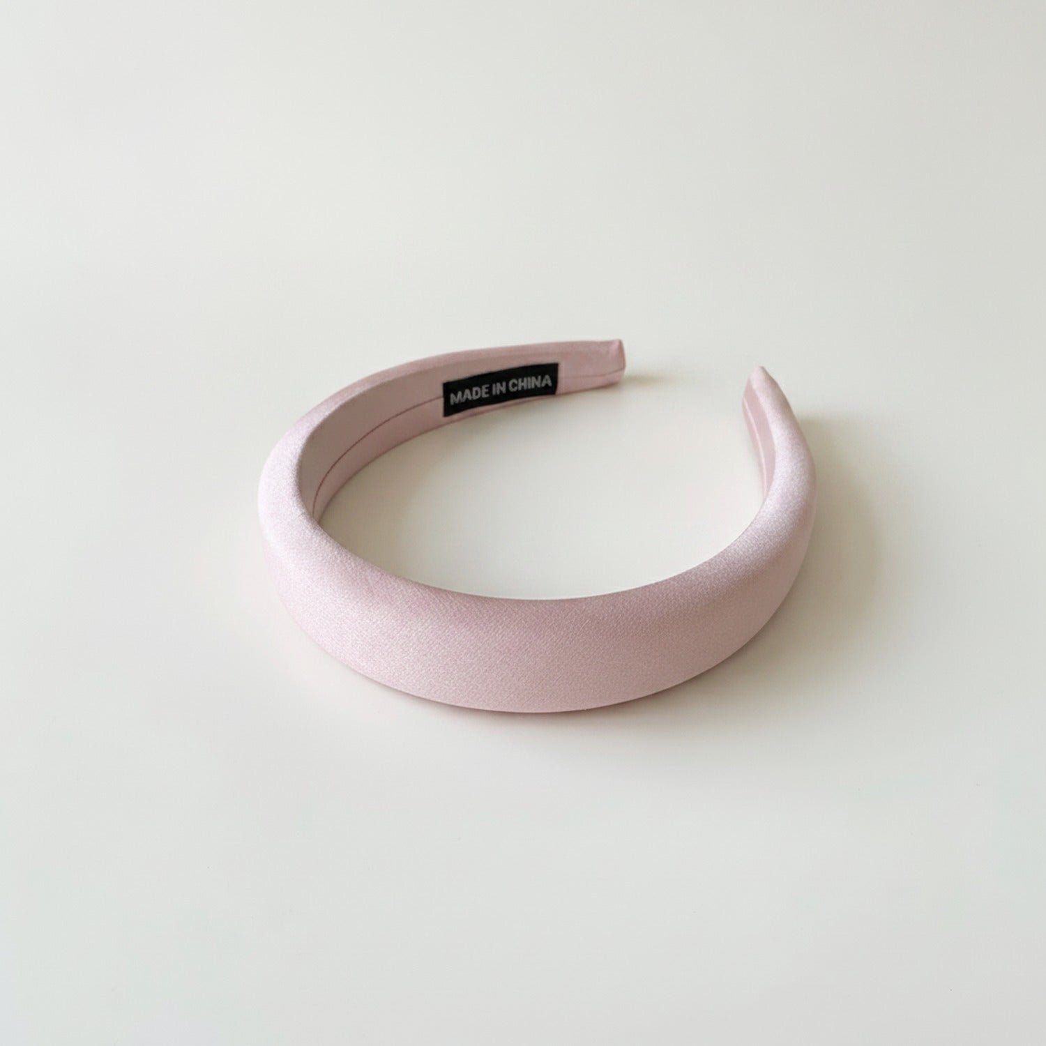 Padded Satin Wide Headband - Celebrity Style Headband Light Pink