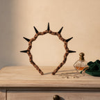Leopard Print Spike Studded Padded Headband - Deep Leopard Print Hair Headband – hair accessories (view 2)