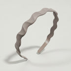 Twisted Wavy Padded Headband - Curved Headband Coffee