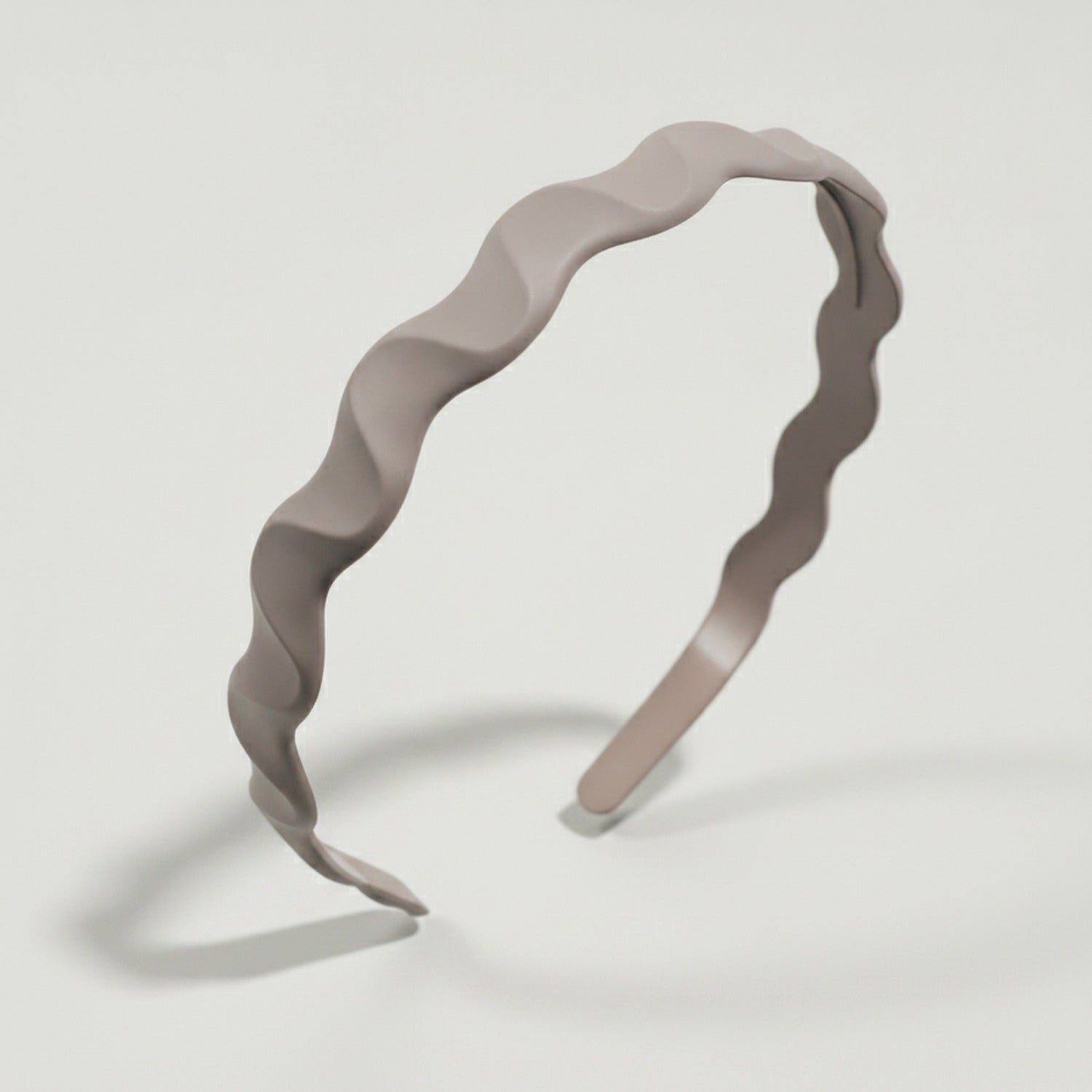 Twisted Wavy Padded Headband - Curved Headband Coffee