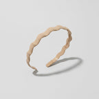 Twisted Wavy Padded Headband - Curved Hair Clip Khaki
