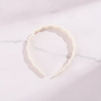 Twisted Wavy Padded Headband - Curve Headband - White