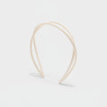 Curved Minimalist Hairband Headpiece - Crossover Hair Headband - Cream