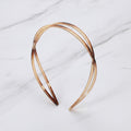 Curved Minimalist Hairband Headpiece - Cross Hair Headband Tortoiseshell – hair accessories (view 1)