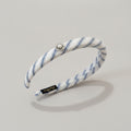 Twisted Striped Pearl Headband White Navy – hair accessories (view 1)