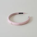 Padded Headband With Star Charms - Butterfly Bow Hairband 1.5cm Pink – hair accessories (view 1)