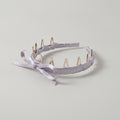Lavender Spiked Chain Headband with Bow – hair accessories (view 1)