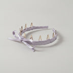 Lavender Spiked Chain Headband with Bow – hair accessories (view 1)