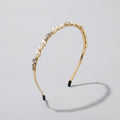 Pearl And Rhinestone Velvet Headband - Champagne
