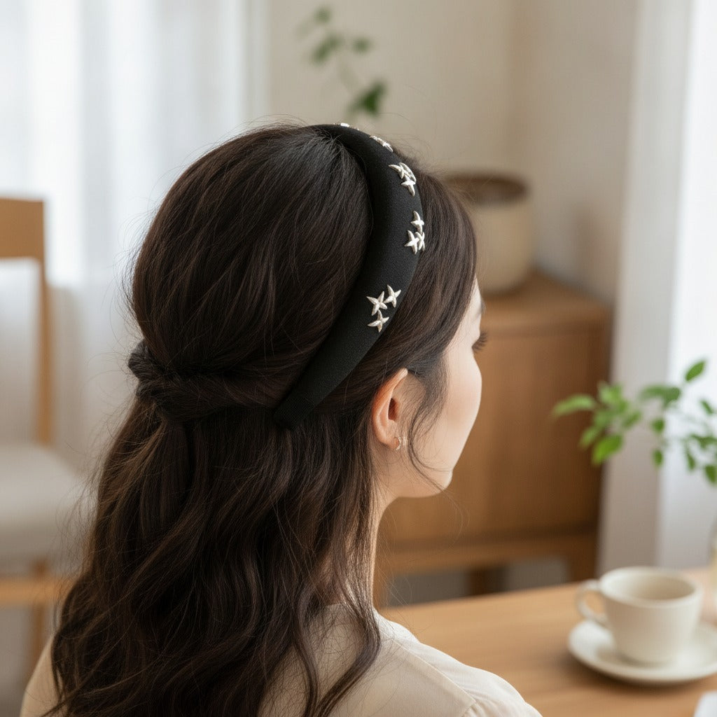 Black Star Padded Headband – hair accessories (view 2)
