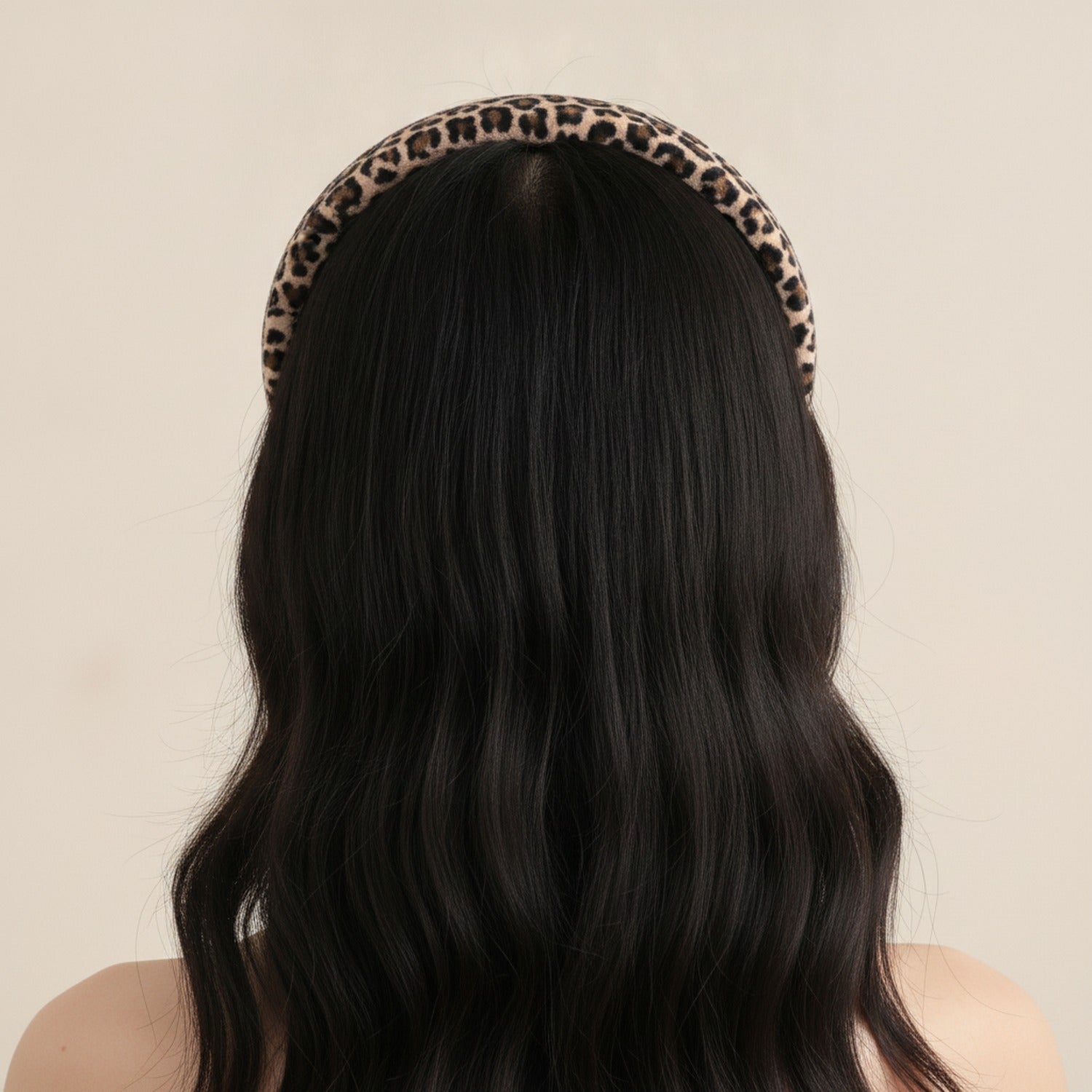 Leopard Print Padded Headband - Narrow Leopard Print
