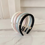 Pearl Padded Headband with Accent - Black Headband