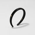 Pearl Padded Headband with Accent - Black Headband