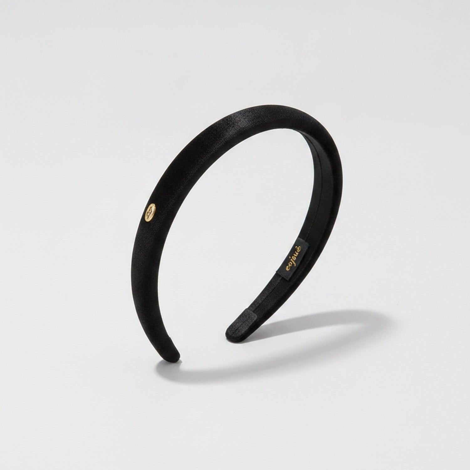 Pearl Padded Headband with Accent - Black Headband