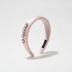 Pink Padded Headband With Rhinestone Gems – hair accessories (view 1)