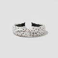 White Speckled Padded Headband With Black Trim – hair accessories (view 1)