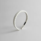 Padded Headband - Beige Polka Dot Headband