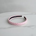 Padded Headband - Pink Polka Dot Headband