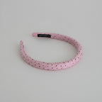 Padded Headband - Pink Polka Dot Headband