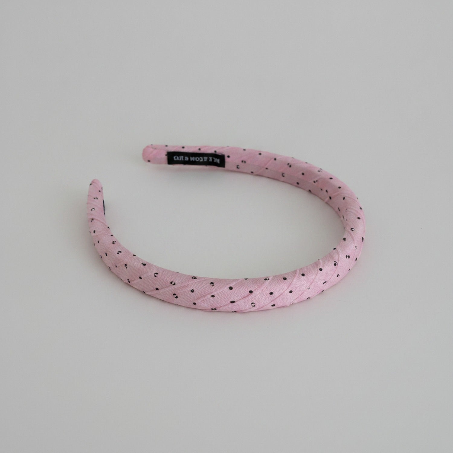 Padded Headband - Pink Polka Dot Headband