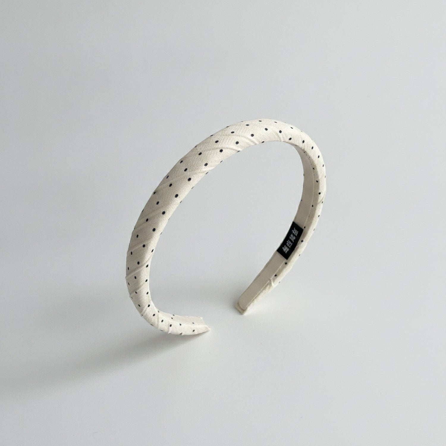 Padded Headband - Yellow Polka Dot Headband