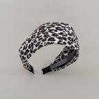Leopard Print Padded Headband Black – hair accessories (view 1)