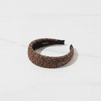 Leopard Print Padded Headband Brown – hair accessories (view 3)