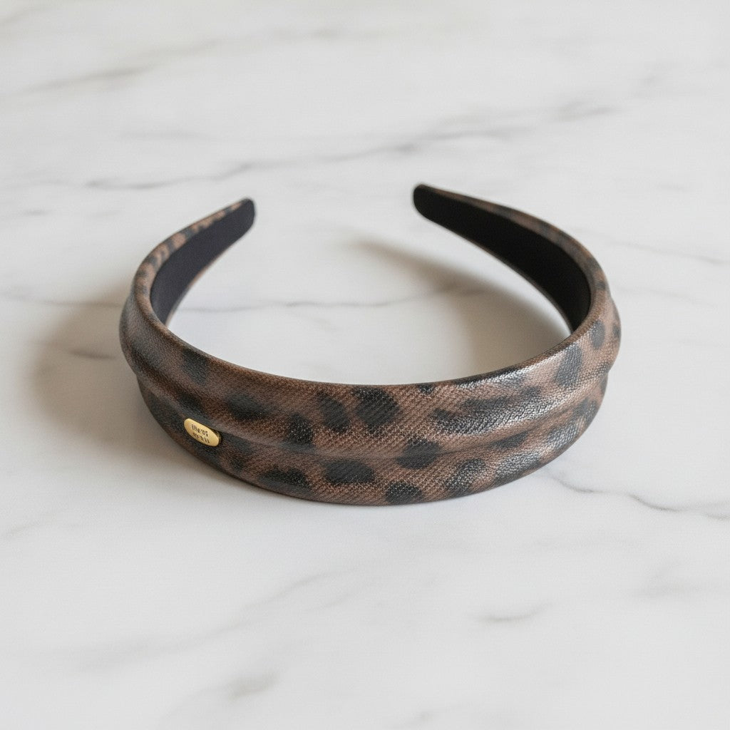 Tortoiseshell Brown Padded Headband – hair accessories (view 3)