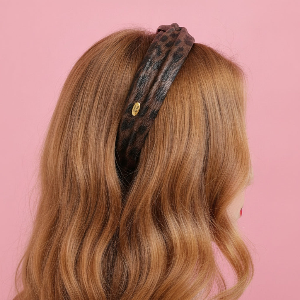 Tortoiseshell Brown Padded Headband – hair accessories (view 2)