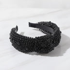 Beaded Padded Headband Knot - Black – hair accessories (view 2)