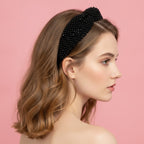 Beaded Padded Headband Knot - Black – hair accessories (view 3)