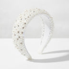 Beaded Padded Headband Knot - White – hair accessories (view 1)