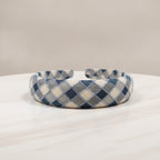 Quilted Padded Headband - Blue Check