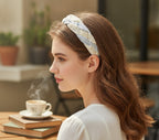 Twisted Lace Padded Headband - Blue – hair accessories (view 2)