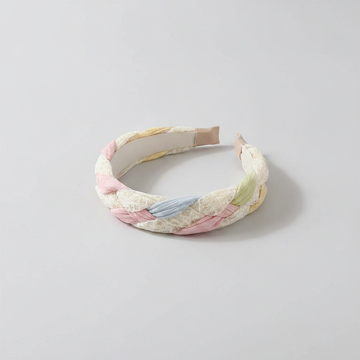 Twisted Lace Padded Headband - Blue