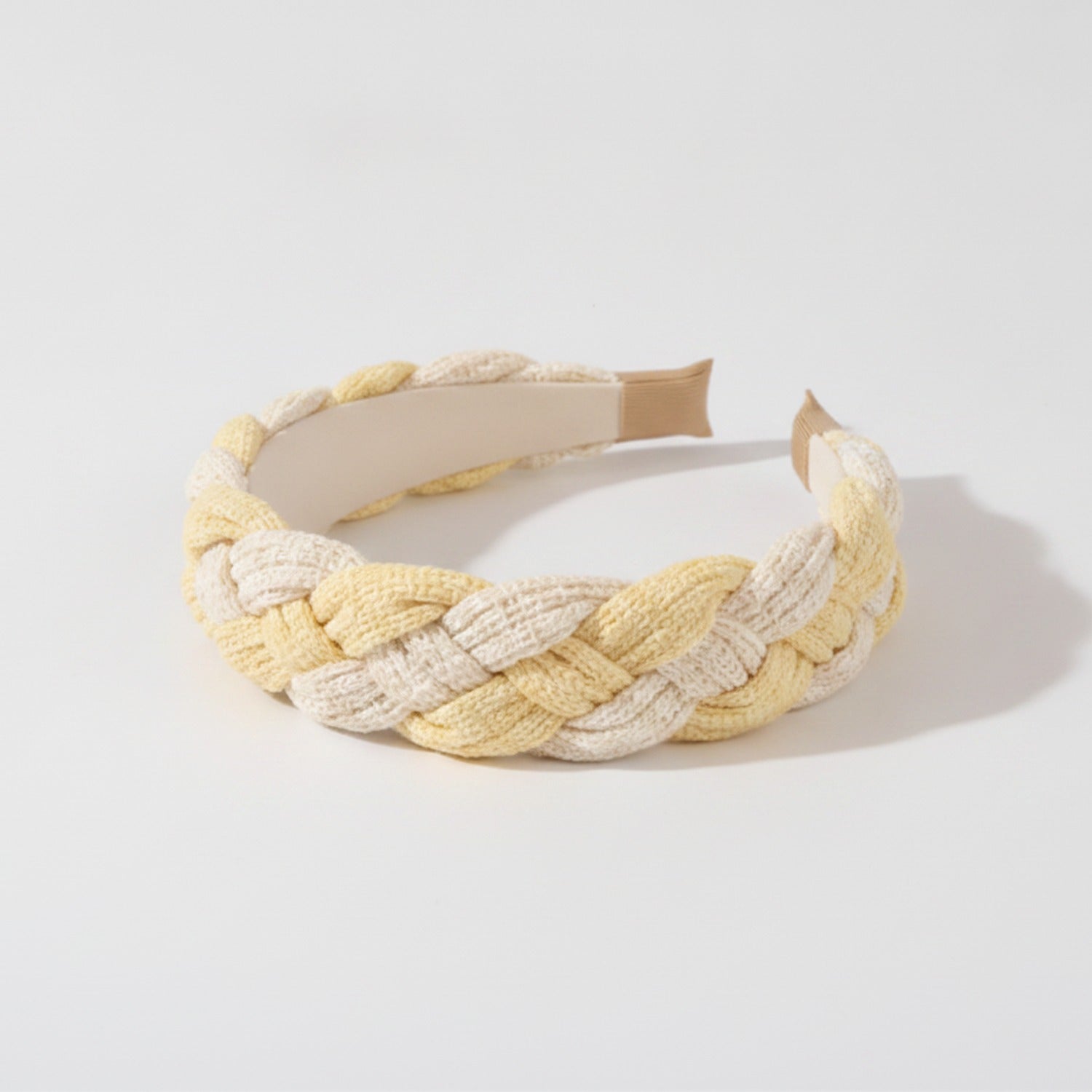 Twisted Lace Padded Headband - Yellow
