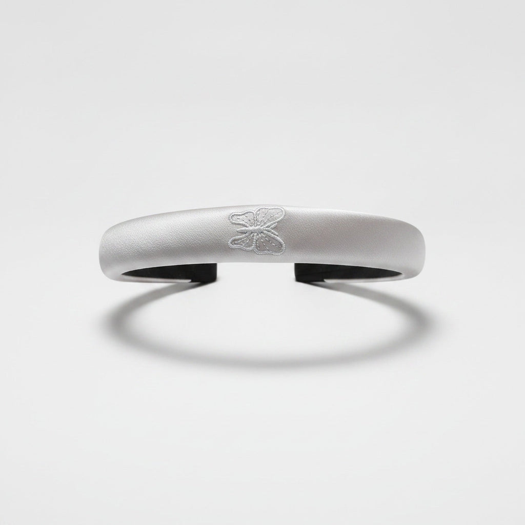 Pearl Lace Padded Headband - Gray
