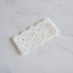 Delicate Lace Floral Crown Headband White – hair accessories (view 2)