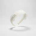 Delicate Lace Floral Crown Headband White – hair accessories (view 1)