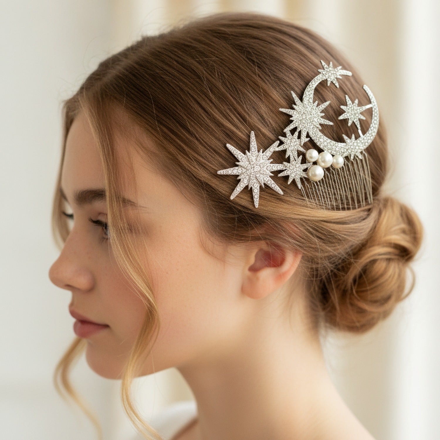 Celestial Star & Moon Hair Comb