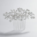 Crystallized Flower Hair Comb - Silver – hair accessories (view 1)