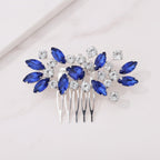 Crystallized Statement Hair Comb - Blue
